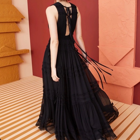 NWT Ulla Johnson Fiona Gown - Noir - SOLD OUT - Picture 9 of 10